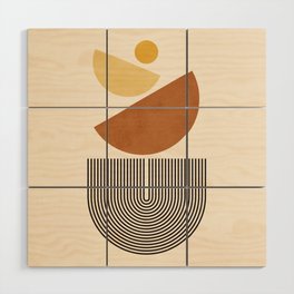 Abstraction_GEOMETRIC_SHAPE_PLAYFUL_JOY_LOVE_POP_ART_0519A Wood Wall Art