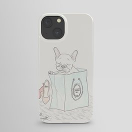 Paris Shopping French Bulldog Style iPhone Case