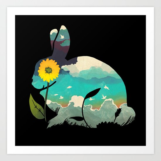 Rabbit Sky Art Print