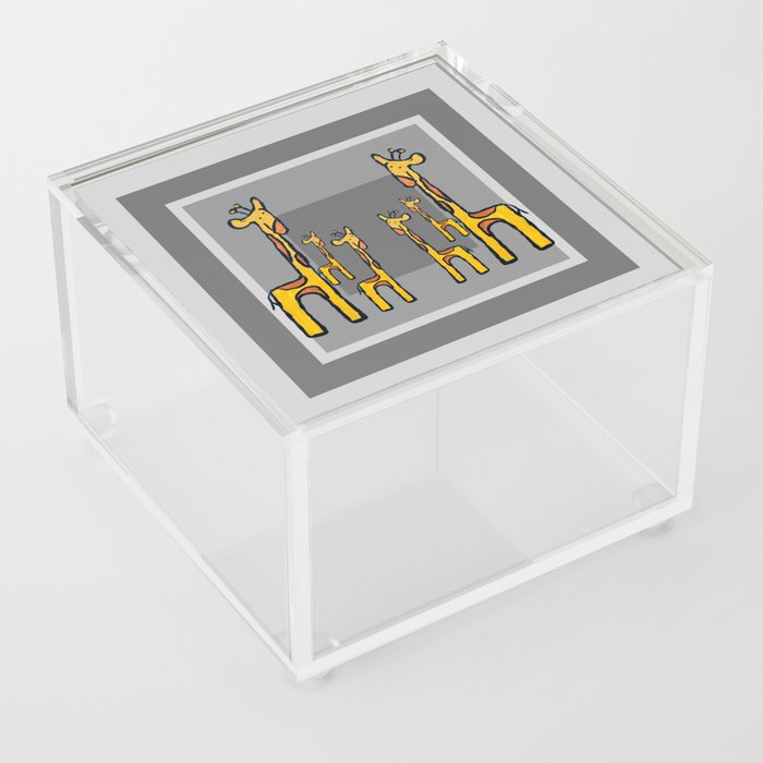 Giraffe Family Design Acrylic Box