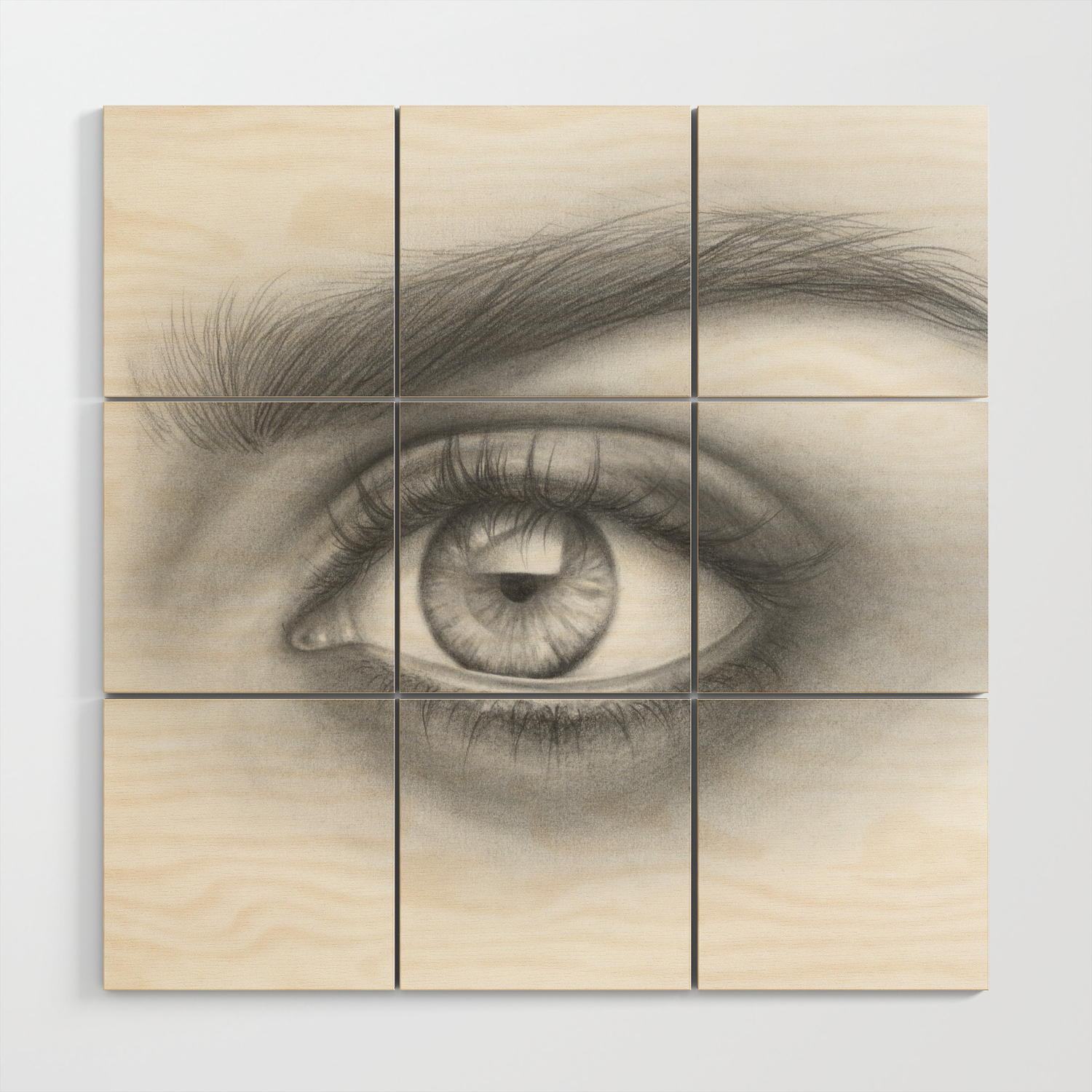 Eye Art Sexy Girl Beauty Model Woman Face Graphite Drawing Pencil Black And White Art Wood Wall Art By Magdaopoka Society6,Hand Drawn Square Frame
