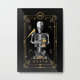 Death XIII Tarot Card Metal Print