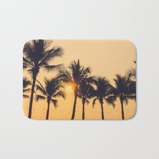 Good Vibes #society6 #palm trees Bath Mat