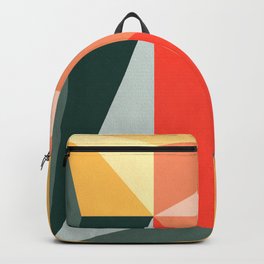 Up or down Backpack | Gray, Geometrical, Red, Shades, Iaeznaart, Textured, Shapes, Opticalillusion, Grunge, Upanddown 