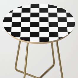CHECKERBOARD   BLACK WHITE Side Table