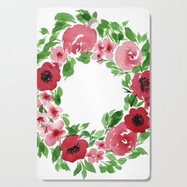 a rush of red florals Cutting Board