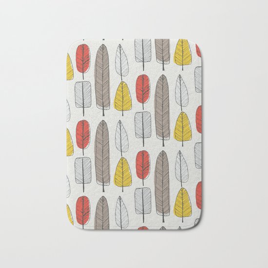 Leaf Pattern Bath Mat