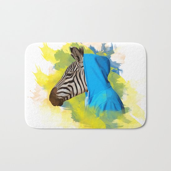 Gangsta Zebra Bath Mat
