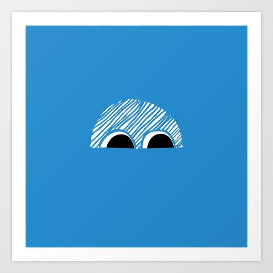 Block Eyes Art Print