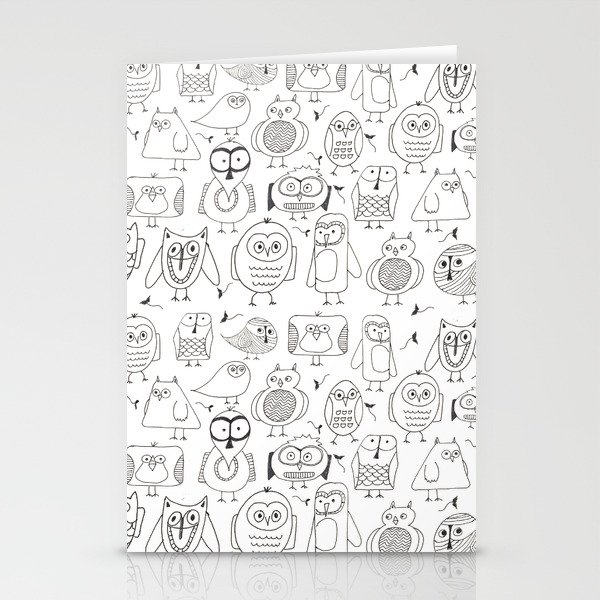 Cute Little Owls Stationery Cards