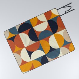 mid century abstract shapes fall winter 3 Picnic Blanket