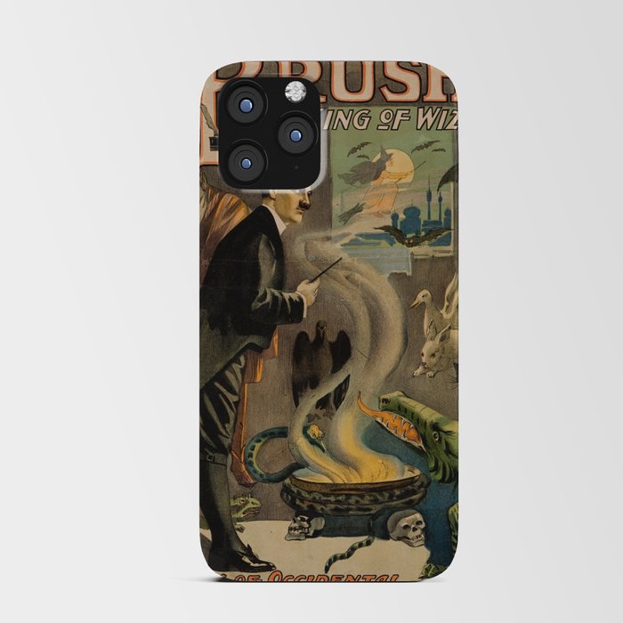 Vintage magician poster iPhone Card Case
