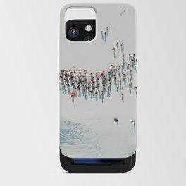 Aerial shot of ski resort iPhone Card Case