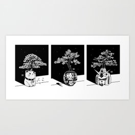 Three Sakura Trees Art Print