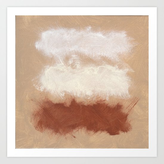 Rothko Inspired Spiced Berry Canyon Dusk 001 Mixed Stripe Modern Art Comforter Pillow #society6 Art Print