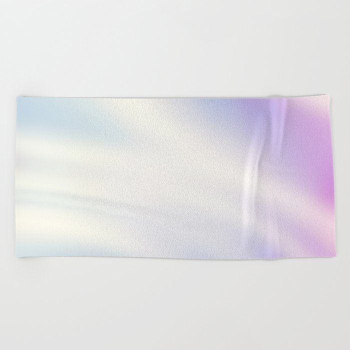 Holographic Blue Lilac Iridescent Minimal Background Beach Towel