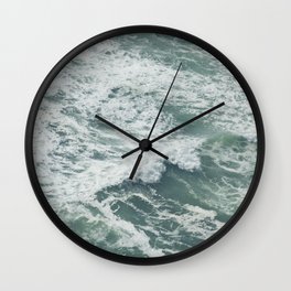 Seafoam — Ocean Nature Photograph Wall Clock