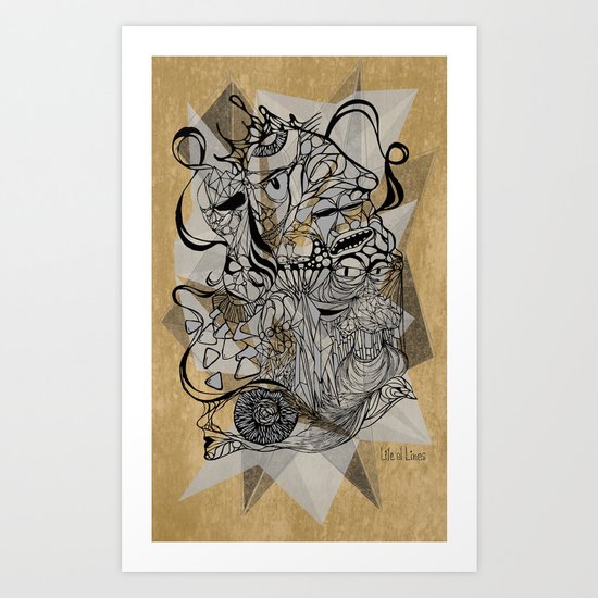 Life of Lines Art Print