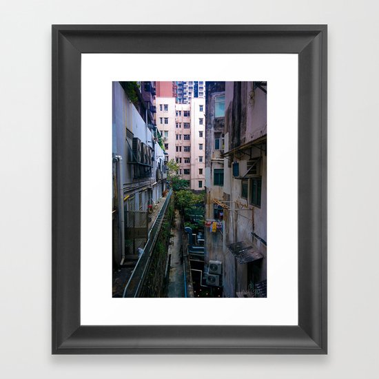Hong Kong Alley Framed Art Print