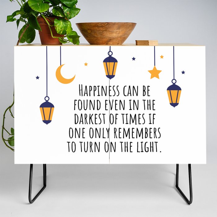 Happiness | Motivational Quote Credenza