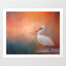 Pelican Walk Art Print