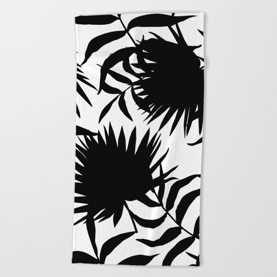 tropical pattern Beach Towel
