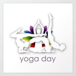Yoga meditation Chakra or aura colors ayurvedic wellness	 Art Print