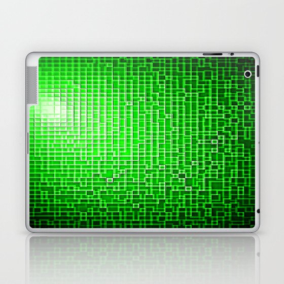 Green Pixels Laptop & iPad Skin