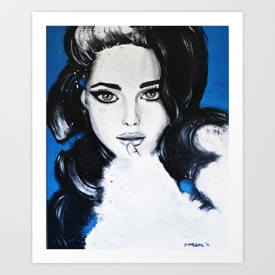 Miss M. in Blue Art Print