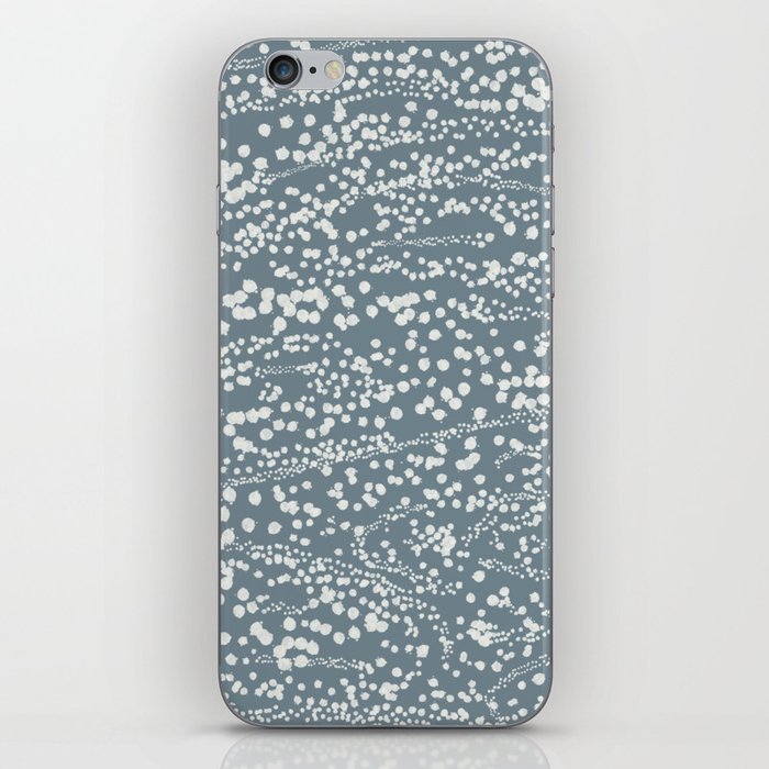 Strata - Organic Ink Blot Abstract in Dusky Slate Blue-Gray iPhone Skin