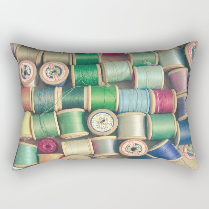 Cotton Reels Rectangular Pillow