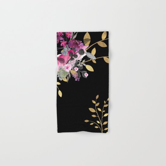 FLOWERS & GOLD Hand & Bath Towel