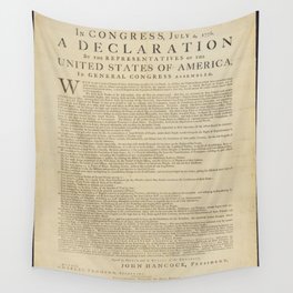 United States Declaration of Independence (Dunlap Broadside Print Copy, 1776) Wall Tapestry