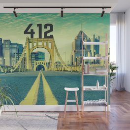 Pittsburgh Skyline 412 Print Wall Mural