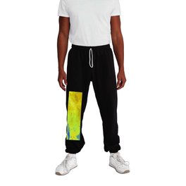 Liquid Transcendence Yellow Gold Autumn, abstract painting in a free style with bold colors Art Print Sweatpants