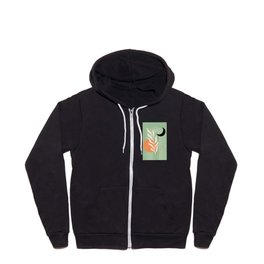 Sage Mid Centuy Abstract Zip Hoodie
