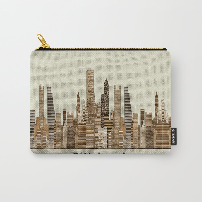 Pittsburgh skyline vintage Carry-All Pouch