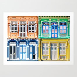 The Singapore Shophouse, Composite Art Print