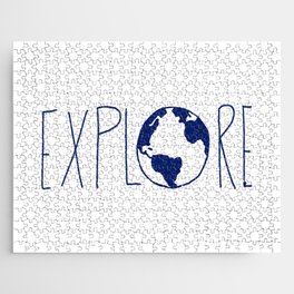 Explore the Globe x Ocean Blue Jigsaw Puzzle