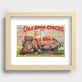 Vintage Circus Poster Recessed Framed Print