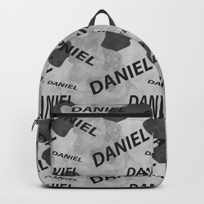 Daniel pattern in gray colors and watercolor texture Backpack
