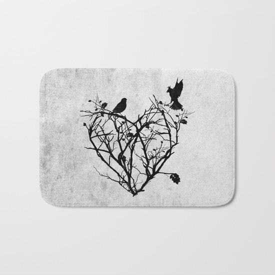 under construction (black and white) Bath Mat