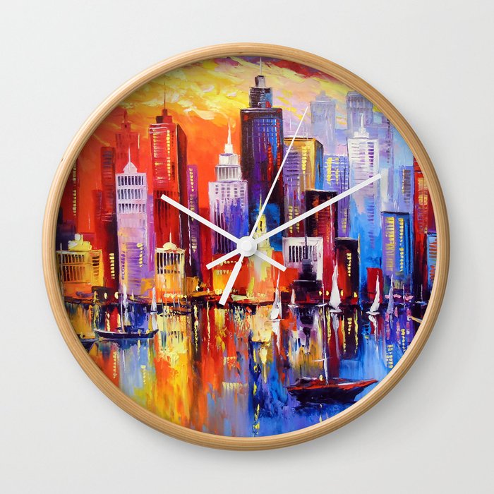 Evening new York Wall Clock