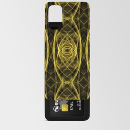 Liquid Light Series 6 ~ Yellow Abstract Fractal Pattern Android Card Case