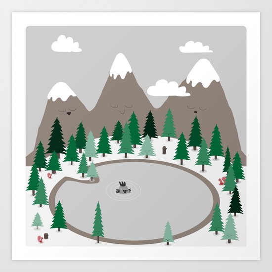 Lake Monster Art Print