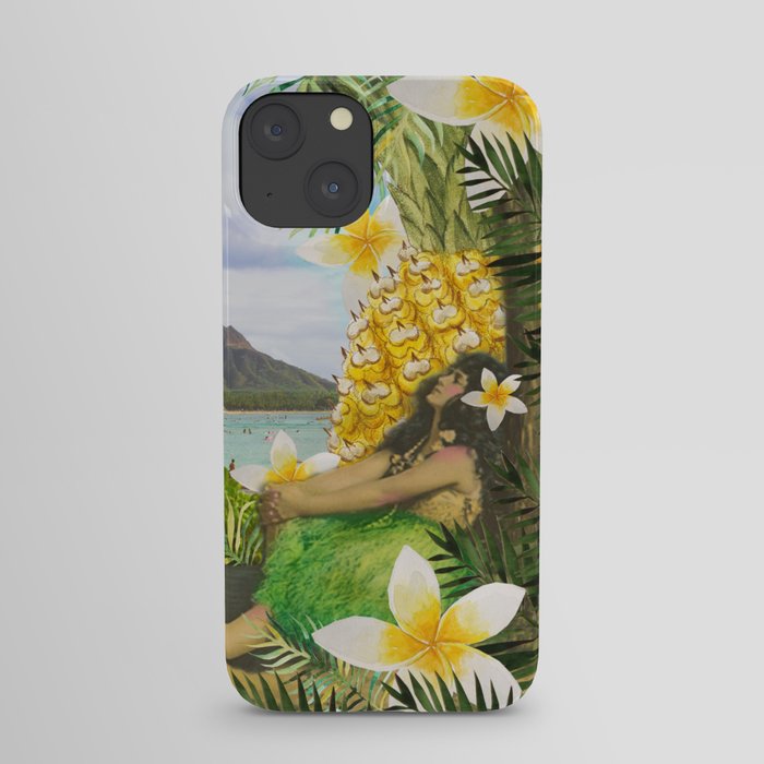 Vintage Hula Girl in Waikiki iPhone Case