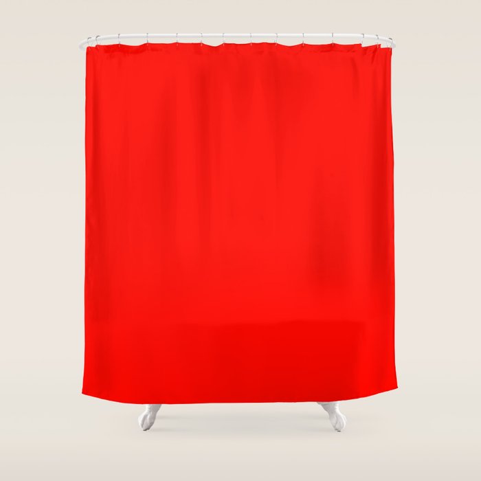 Color Candy Apple Red Shower Curtain By Kultjers Society6