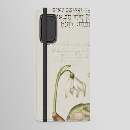 Vintage calligraphic floral art Android Wallet Case