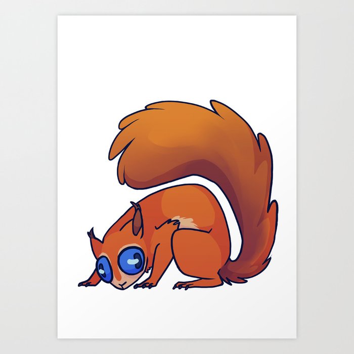 Red squirrel Art Print by Suzanne Annaars | Society6