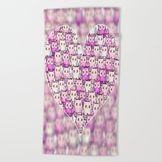 owl-122 Beach Towel